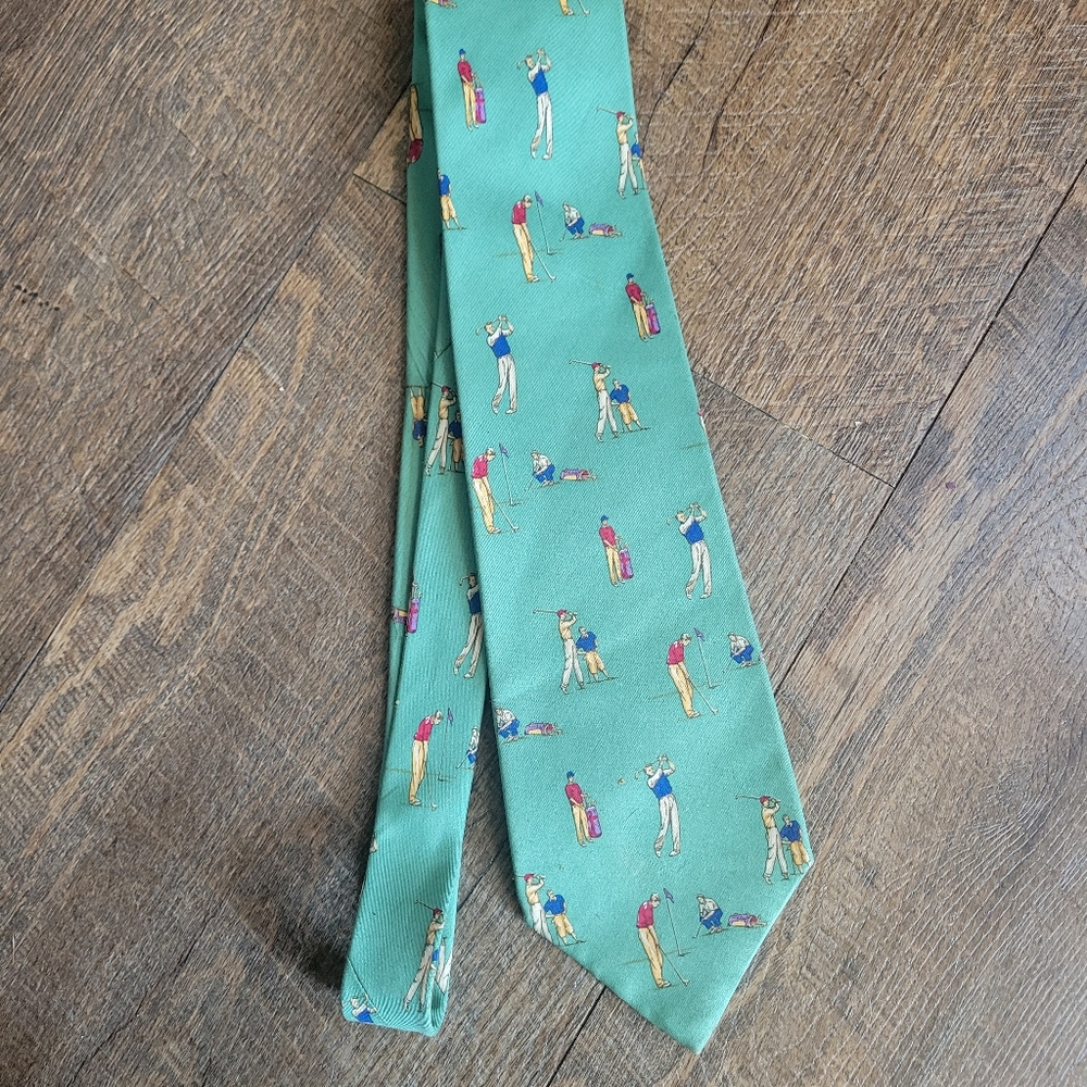 Polo Ralph Lauren Neck Tie Golf Themed - Picture 5 of 6